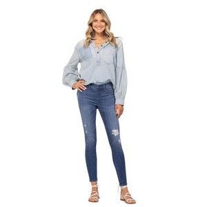 Judy Blue Skinny Fit Destroyed Pull On Leggings - Size 3/26